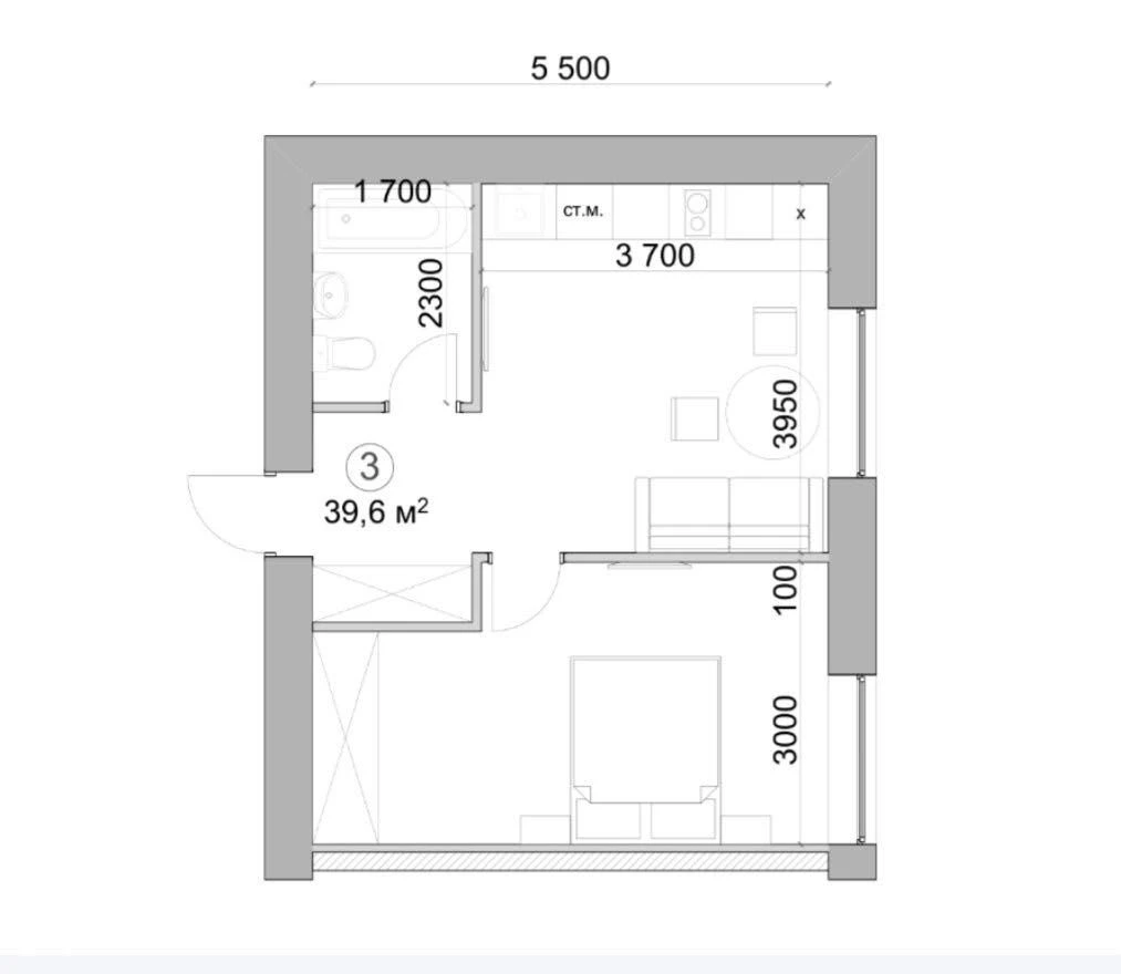Продається 1-кімнатна квартира 39 м² в ЖК "Каскад". Проспект Поля, Херсонська