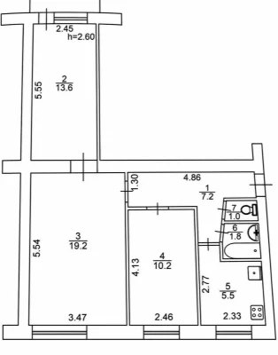 Продам 3-кім квартиру м. Буча вул. Склозаводська, заг. 60 м2