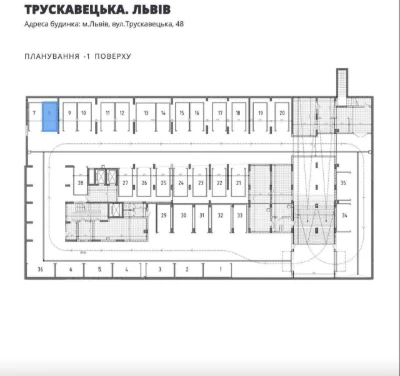 Продаж паркомісця в новобудові 12,5 кв.м вул. Трускавецька 4