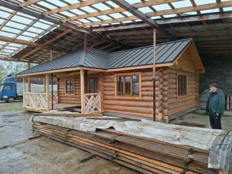 Ready-made wild log house (6x10 m) for sale
