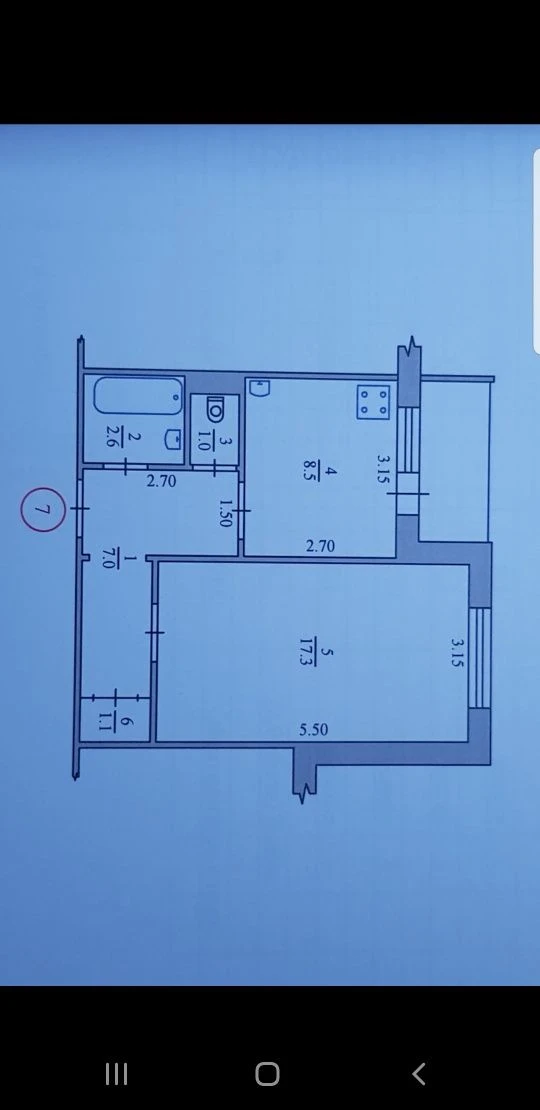 Sale of a 1-room apartment, improved layout, in the Agrokole district