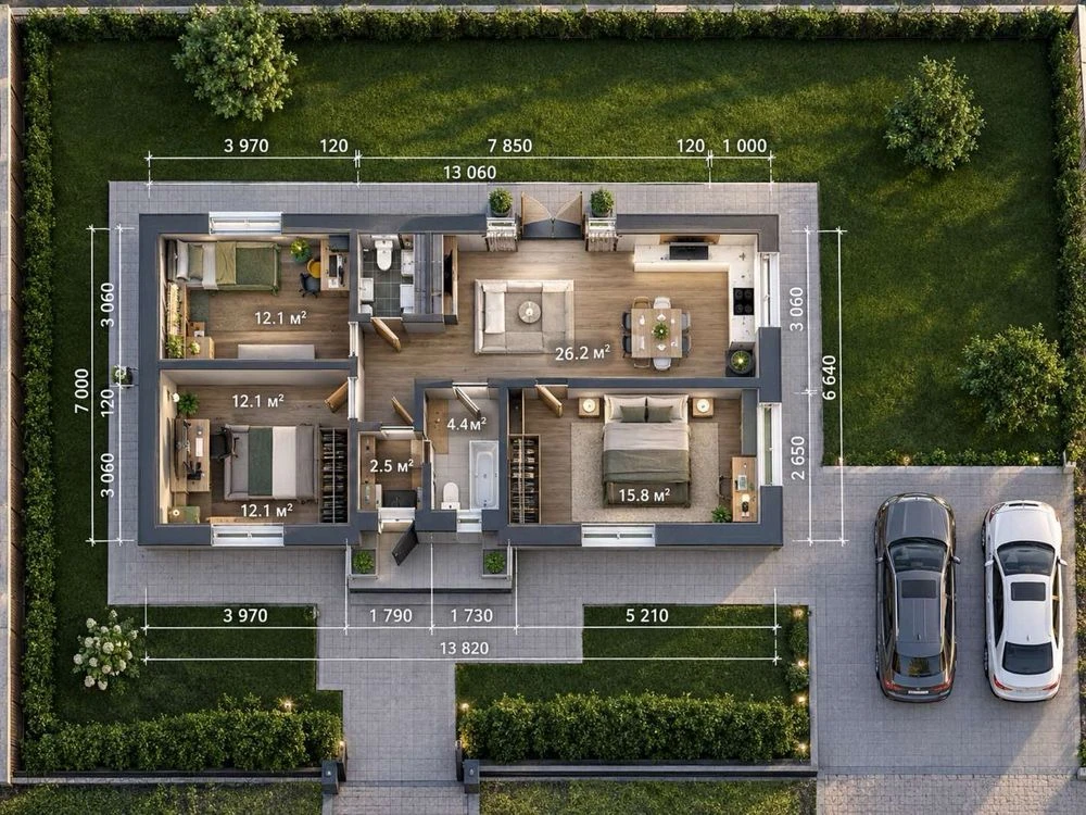 Продаж дома | 80 м² + 4 участка земли | Забор | Городские коммуникации