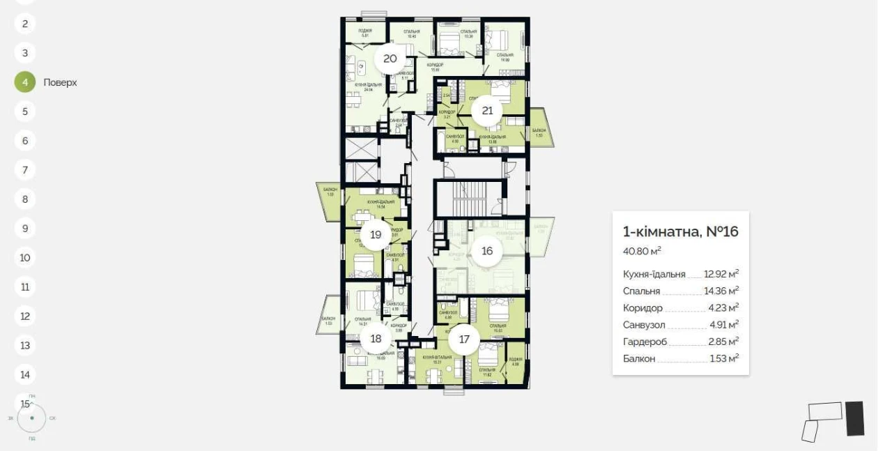 Sale of 1-bedroom apartment in the Viking Hills residential complex on Щурата Street - De