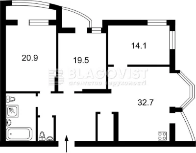 Продаж 3-к квартири вул.Львівська 22  М.Святошино, М.Житомир
