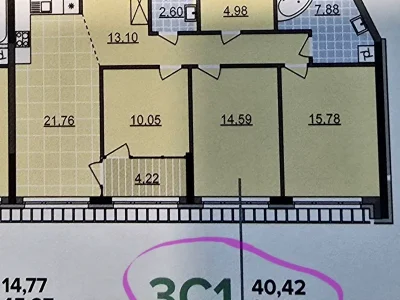 Продаж 3-кімнатної квартири 95 м² на 2 поверсі