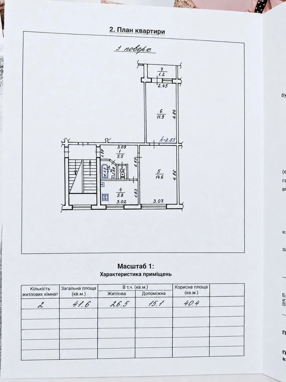 Sale of a 2-room apartment on В/Великого street