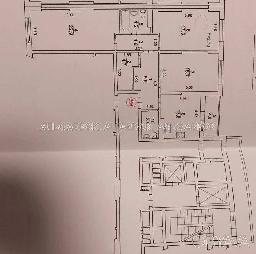 3-room apartment, 101 sq.m.