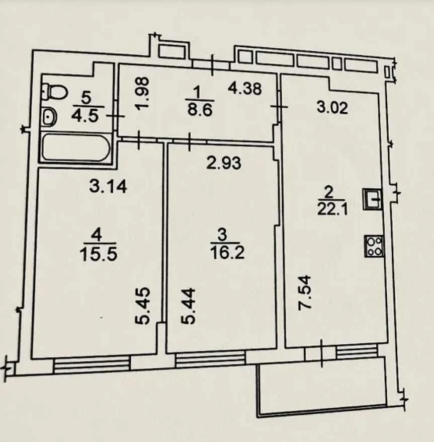 For Sale 2-room apartment in the "Warsaw" residential complex - NO COMMISSION + NEGOTIABLE