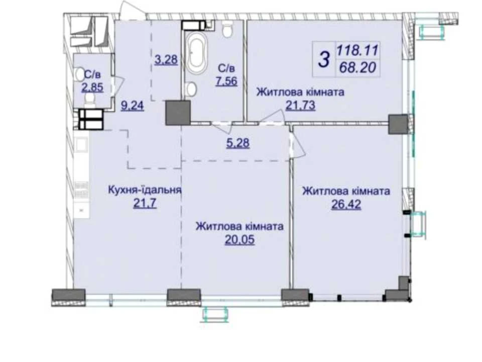 Apartment. Andriy Verkholyad str.
