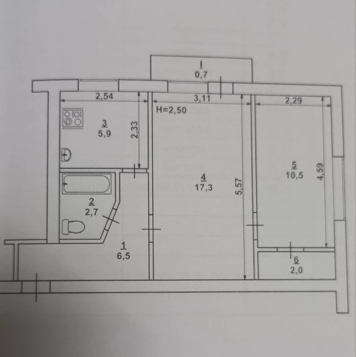For Sale: 2-room apartment in Yugoki
