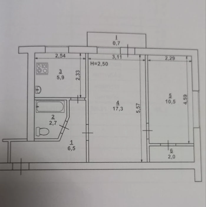 For Sale: 2-room apartment in Yugoki