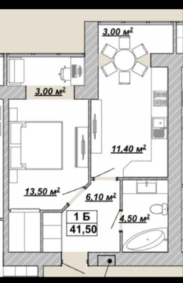 For Sale One-Room Apartment in the "Knyzhinin" Residential Complex