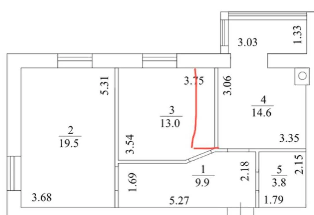 Spacious and bright 2-bedroom apartment with new renovation in