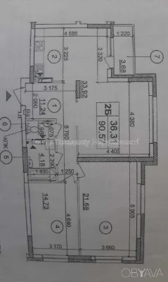 2-room apartment, 90.57 sq.m.