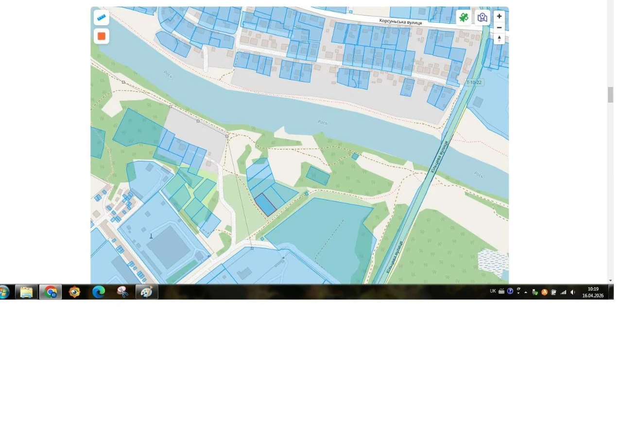 Land plot near the Ros River. FOR SALE