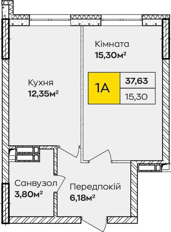 Продається 1-кімнатна квартира під ЖИТЛОВИЙ СЕРТИФІКАТ «єВідновлення» в ЖК «Синергія Київ»