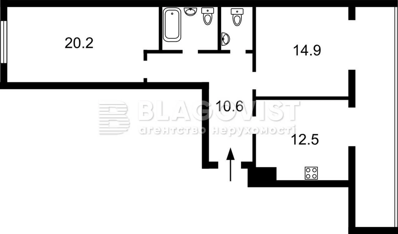 For Sale: Apartment in Rybalsky Residence, Podil, 2-bedroom, 70 square meters