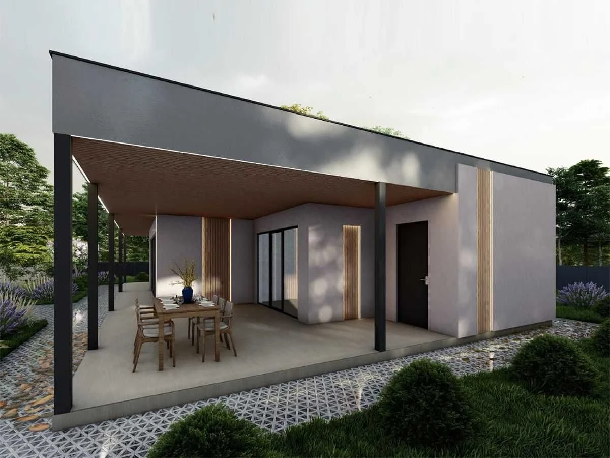 Energy-efficient house 101 sq m for 45 days with SIP panels in Ukraine