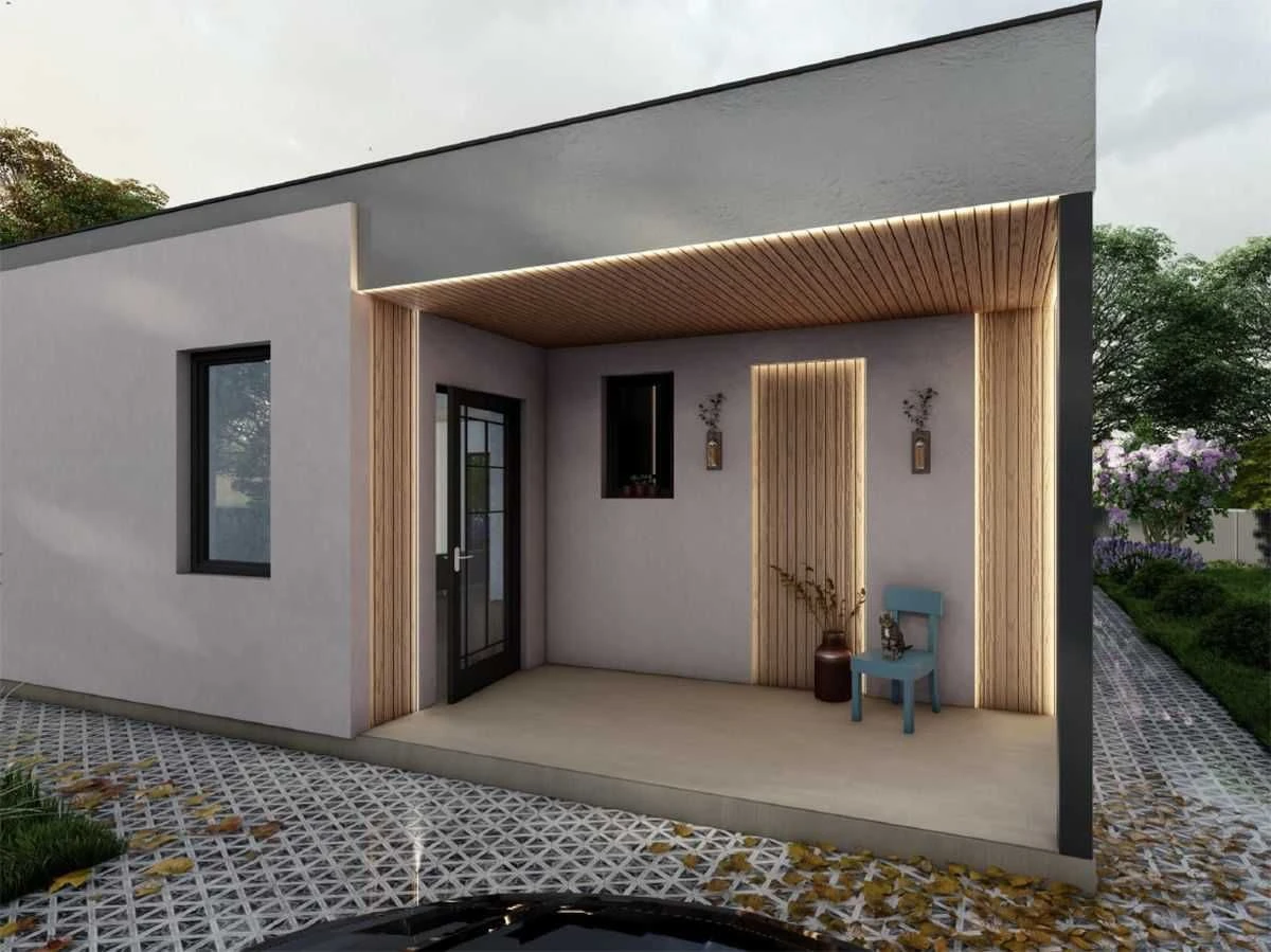 Energy-efficient house 101 sq m for 45 days with SIP panels in Ukraine