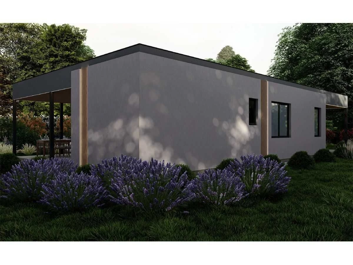 Energy-efficient house 101 sq m for 45 days with SIP panels in Ukraine