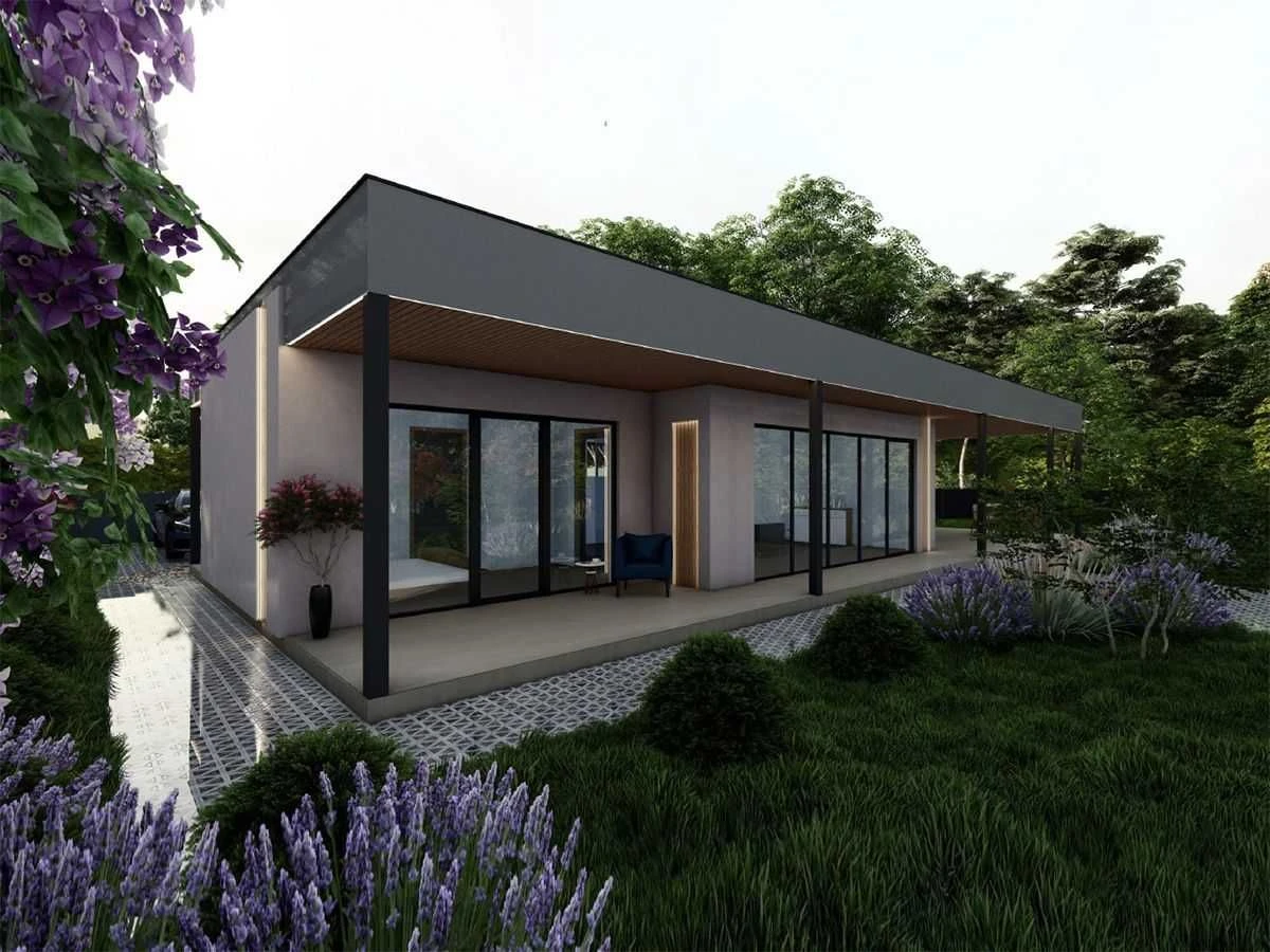 Energy-efficient house 101 sq m for 45 days with SIP panels in Ukraine