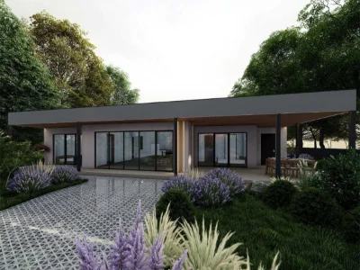 Energy-efficient house 101 sq m for 45 days with SIP panels in Ukraine