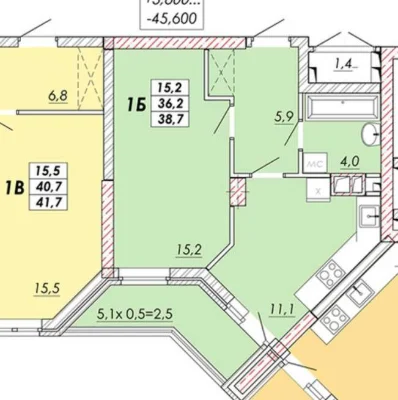 For Sale! 1-room apartment in Real Park residential complex. Ready.