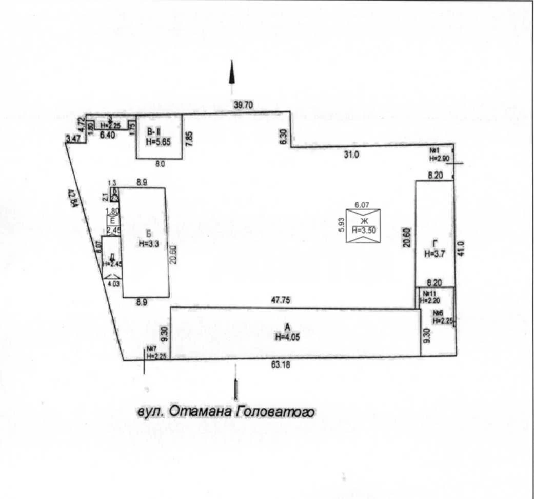 Фасадна ділянка з фасадом 63 метри