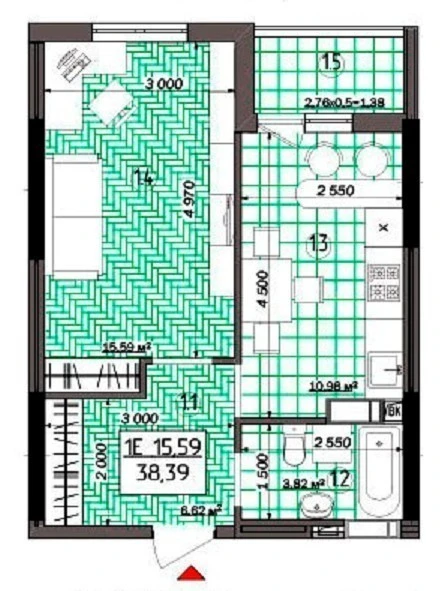 1-room apartment for sale 40 m², Skhidna Brama residential complex, House