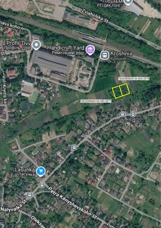 For Sale 0.24 acres of land (2 parcels) near the railway, with a house