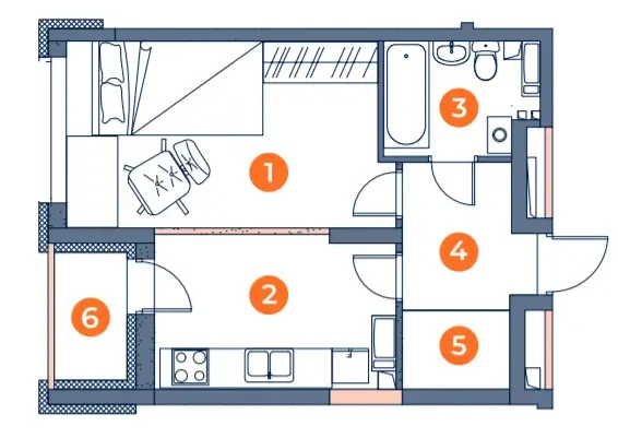 Продаж однокімнатної квартири 38 м², Лысогорский спуск, 26а
