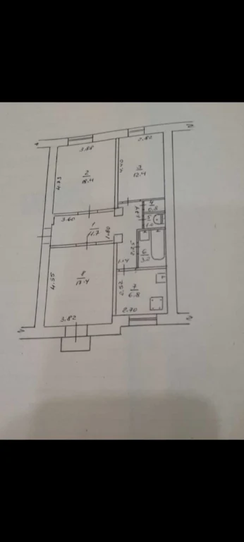 For sale: 3-bedroom apartment near the railway station