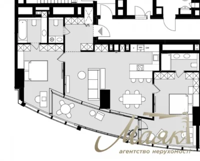 Sale of a 3-bedroom apartment in the NVER residential complex, Lesya Ukrainka Boulevard, Melnikova Street