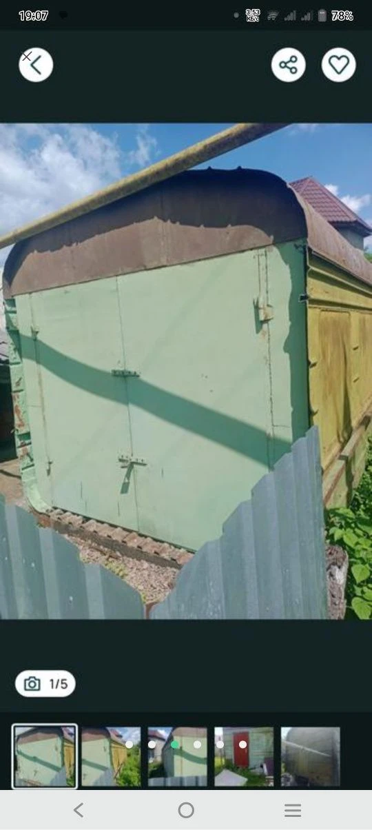 Garage shed 8.5 m width 3.5 m