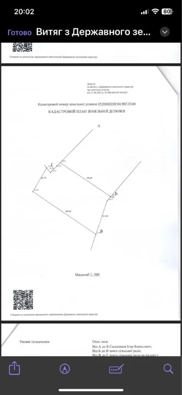 Land plot for gardening