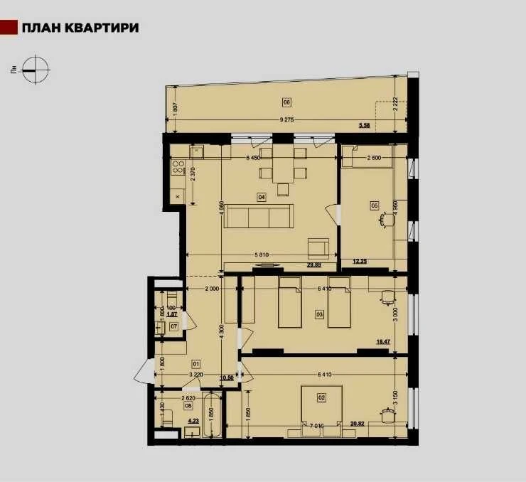 Sale of a 3-bedroom apartment in Lake View residential complex, Volodymyr Street