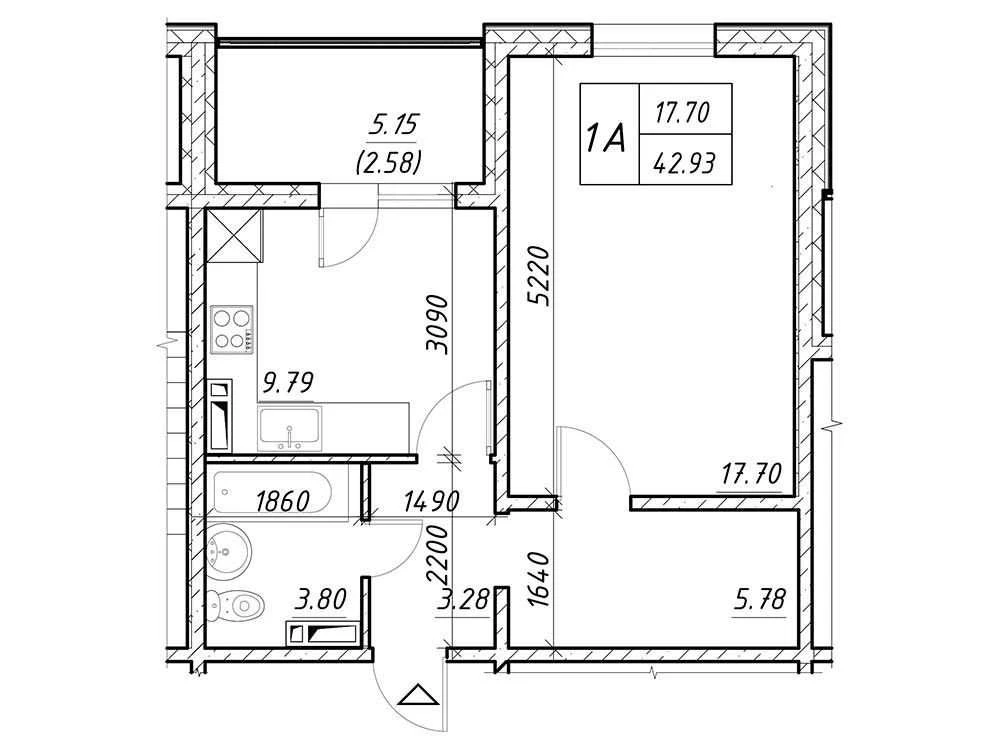 Best Offer! 1K apartment in the "Desnyansky" residential complex with autonomous heating