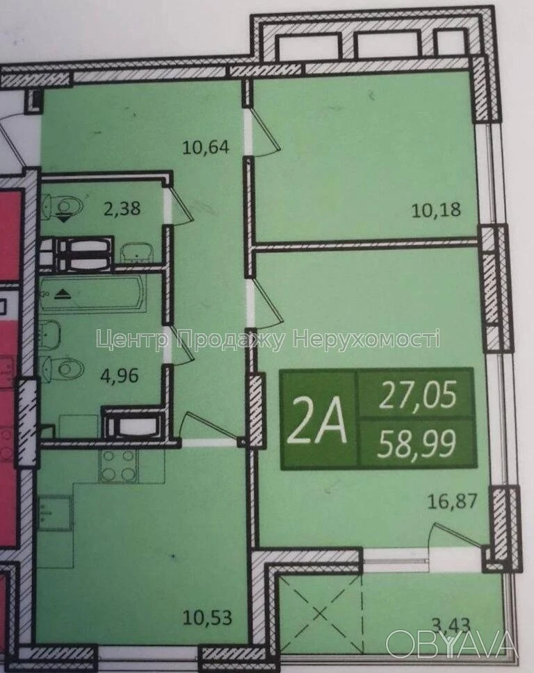 2-комнатная квартира, 60 м.кв.