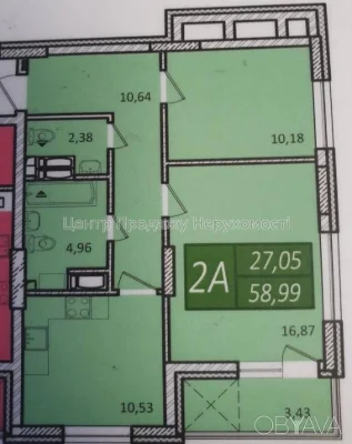 2-комнатная квартира, 60 м.кв.