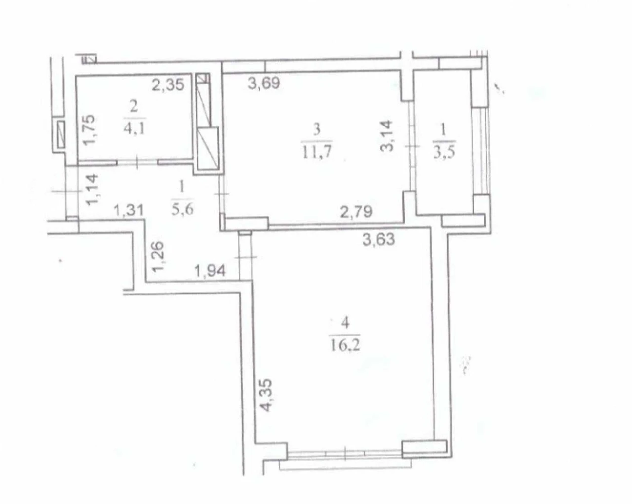 ЖК River City | 1-кімнатна 41 м² | 6 поверх | Після забудовн