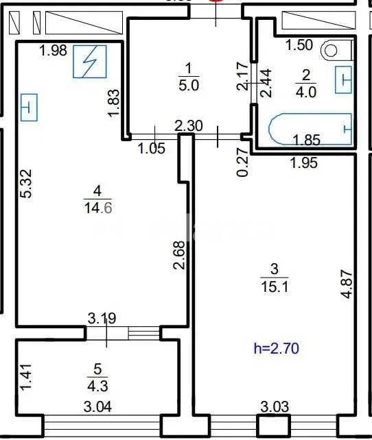 Продаж однокімнатної квартири 43 м² | ЖК ВЕЖА | вул. Хмельницька