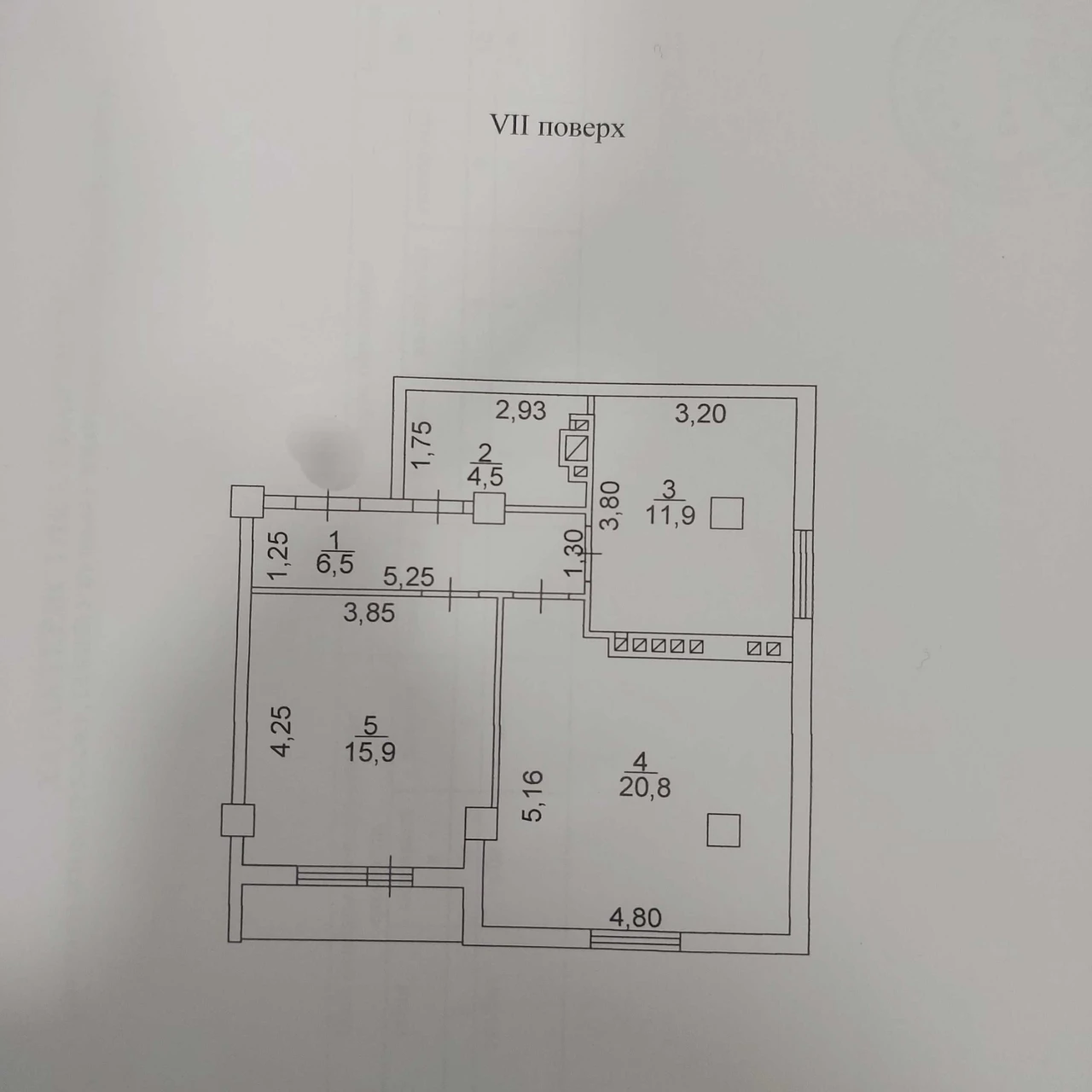 Sale of a 2-bedroom apartment in a new building in the city center