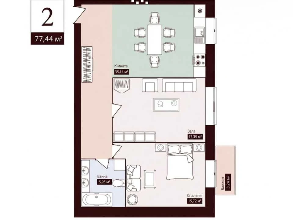 Apartment. 2nd Myrny Street, Kamianets-Podilsky