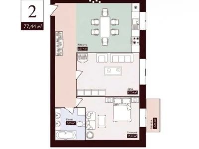 Apartment. 2nd Myrny Street, Kamianets-Podilsky