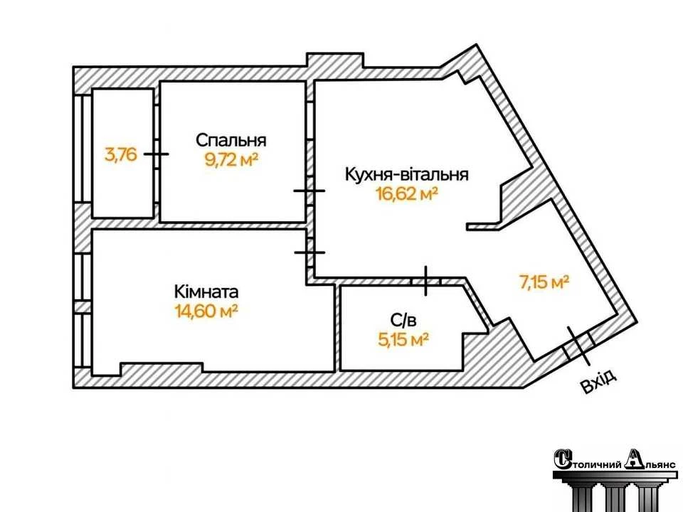 Apartment. Kyiv, Beryesteyskyi Prospect.