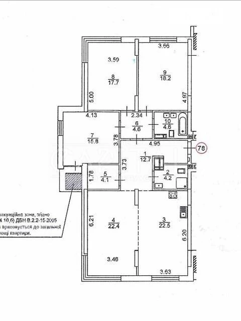 Sale of 4-room apartment 127 sq. m on Yevhena Malanyuka St. 11 • ID