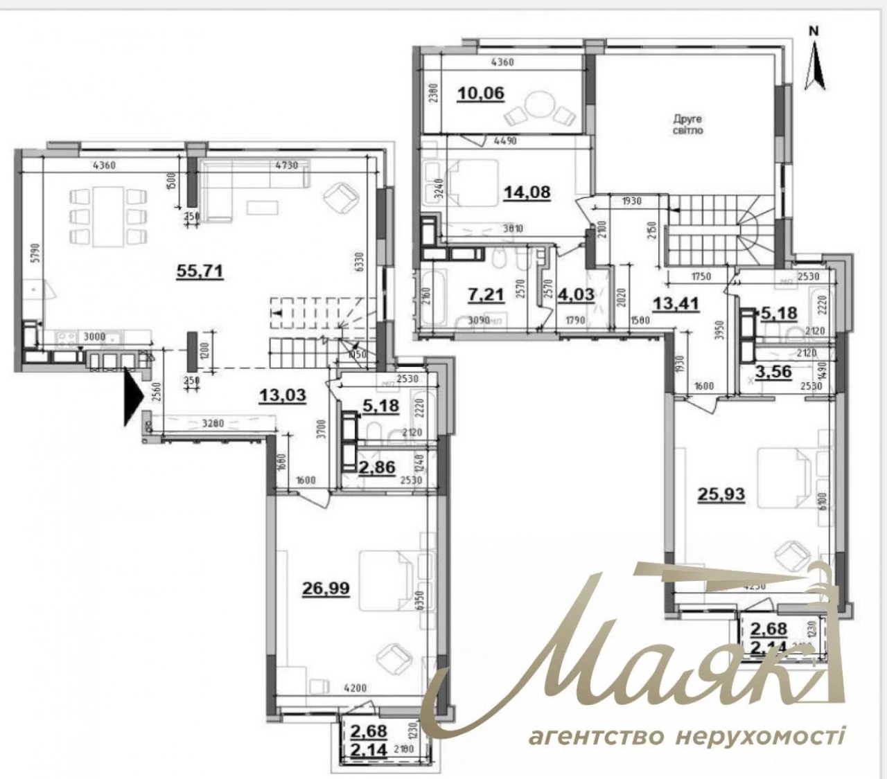 Sale of a Penthouse 191 sq.m. in the Maxima Residence Complex