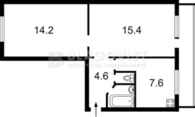 2-bedroom apartment for sale in Sviatoshyn district