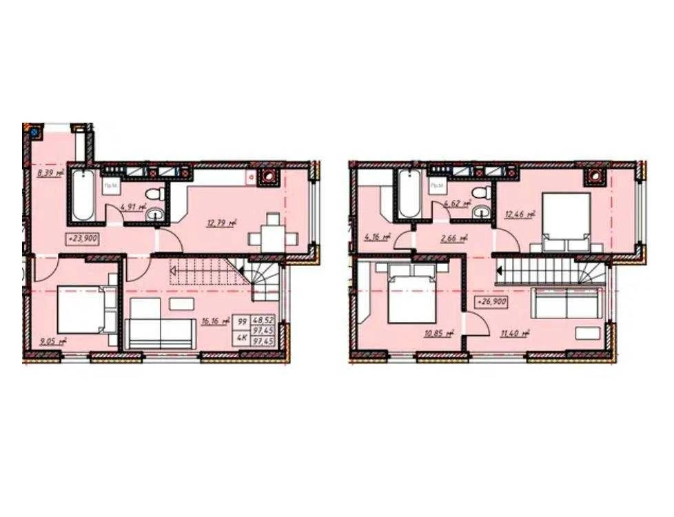 Two-level apartment with a view of the mountains at a super price