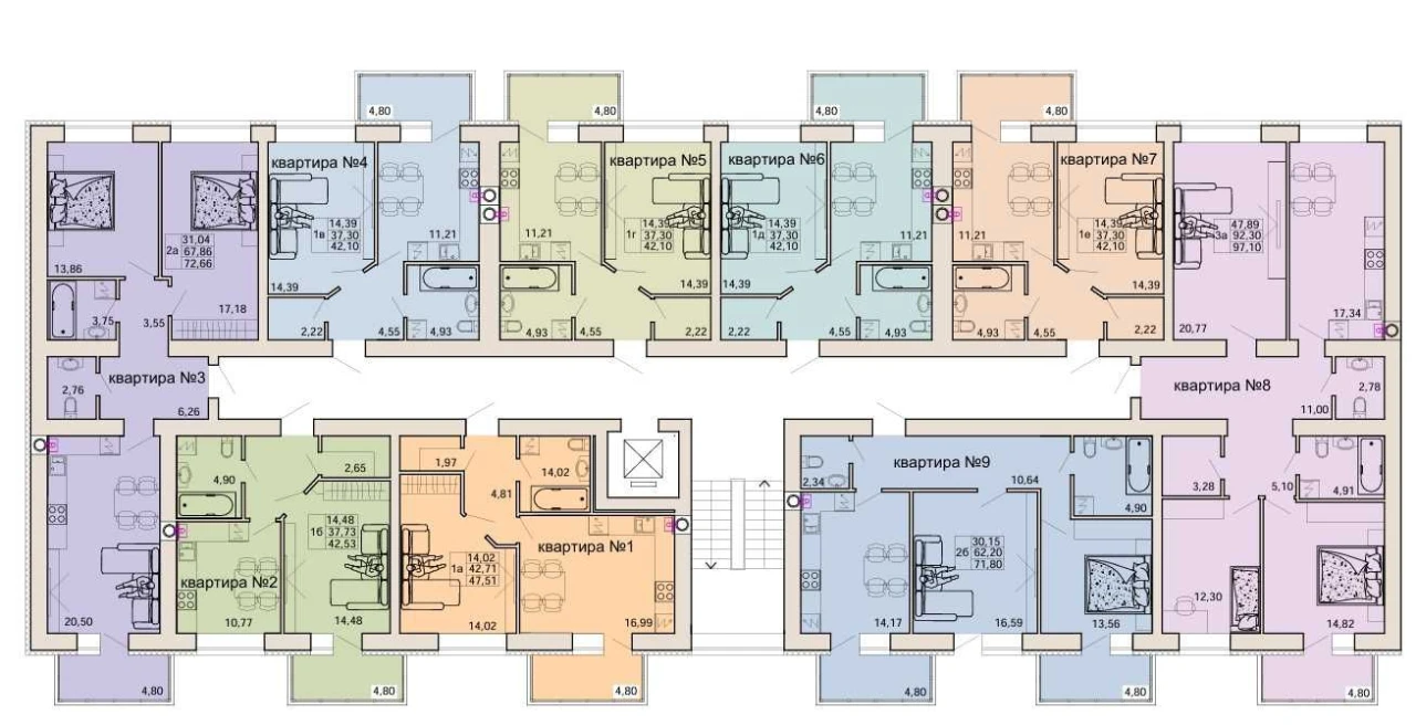 1-Bedroom Apartment for Sale in "Na Sinniy" Residential Complex - Center of Poltava